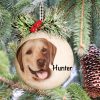 Yellow Labrador Retriever Decoupage Christmas Ornament Gift