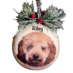 Goldendoodle Decoupage Christmas Ornament
