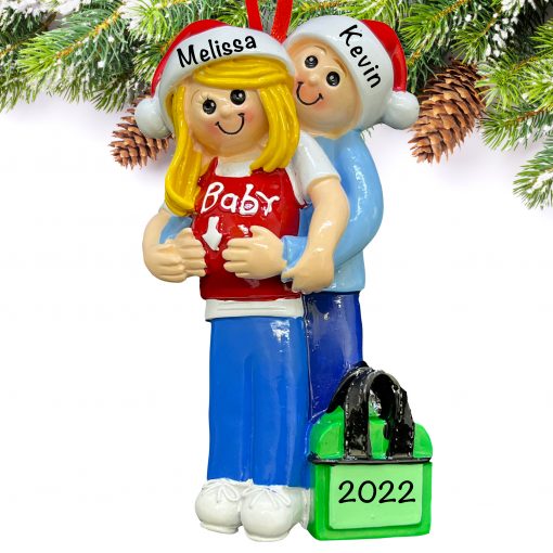 Its A Baby Expecting Couple Personalized Christmas Ornament Pregnancy
