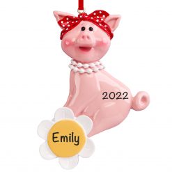 Little Piggy Personalized Christmas Ornament