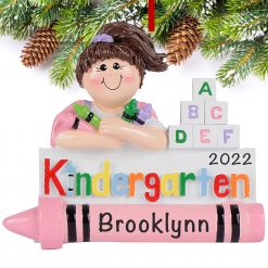Kindergarten Girl Personalized Christmas Ornament