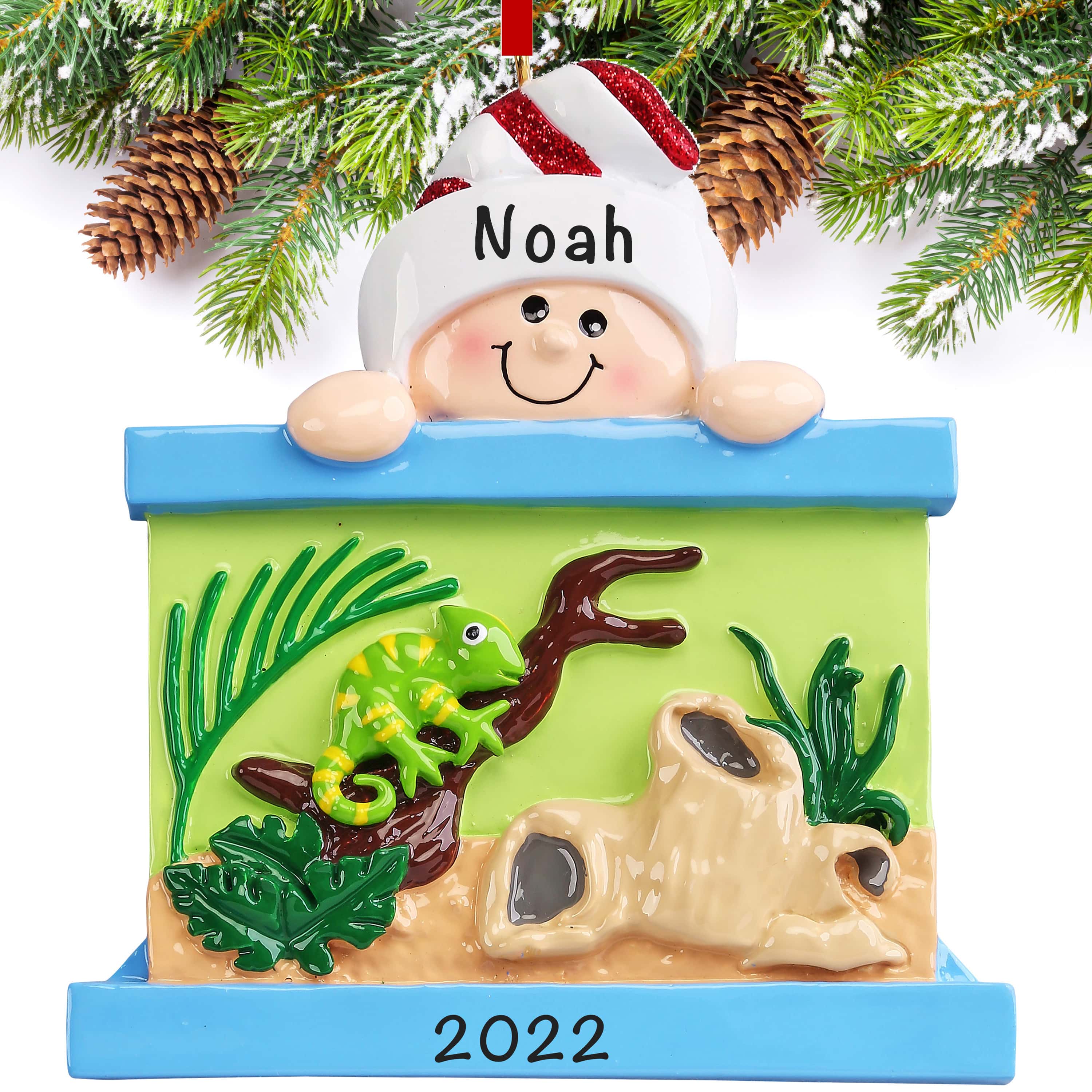 Reptile Lover Personalized Christmas Ornament