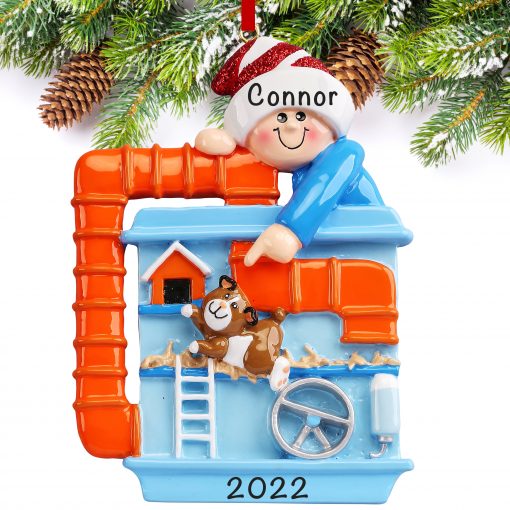 Hamster Guinea Pig Personalized Christmas Ornament