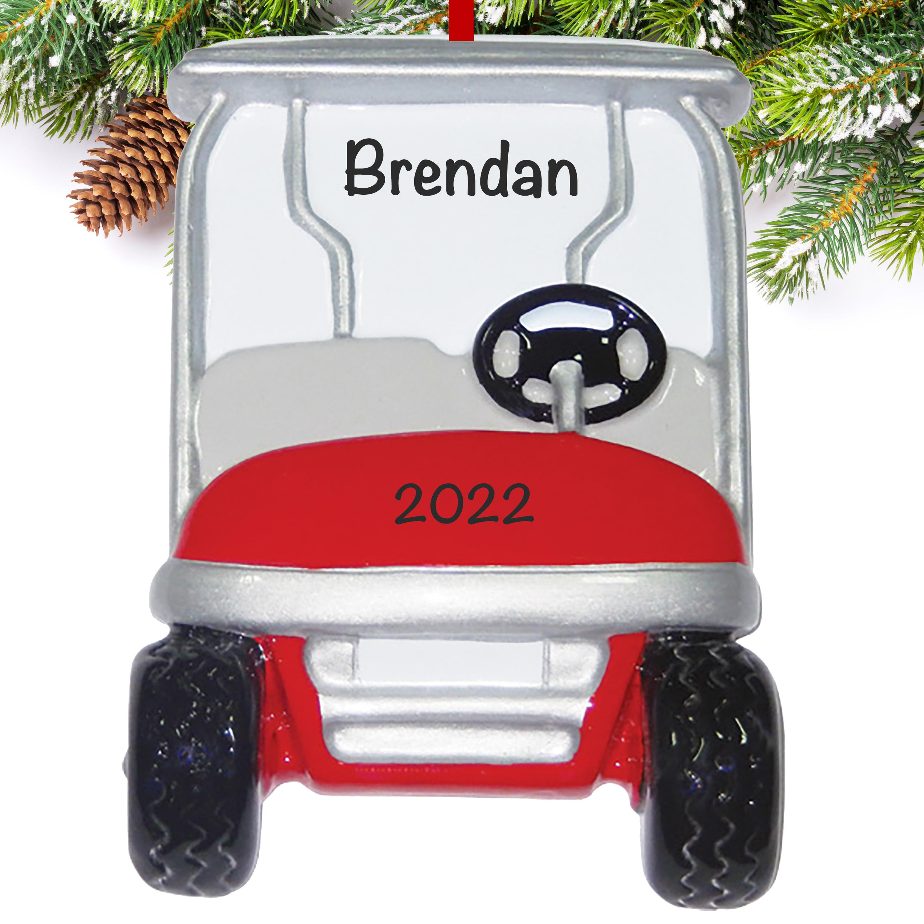 Golf Cart Personalized Christmas Ornament