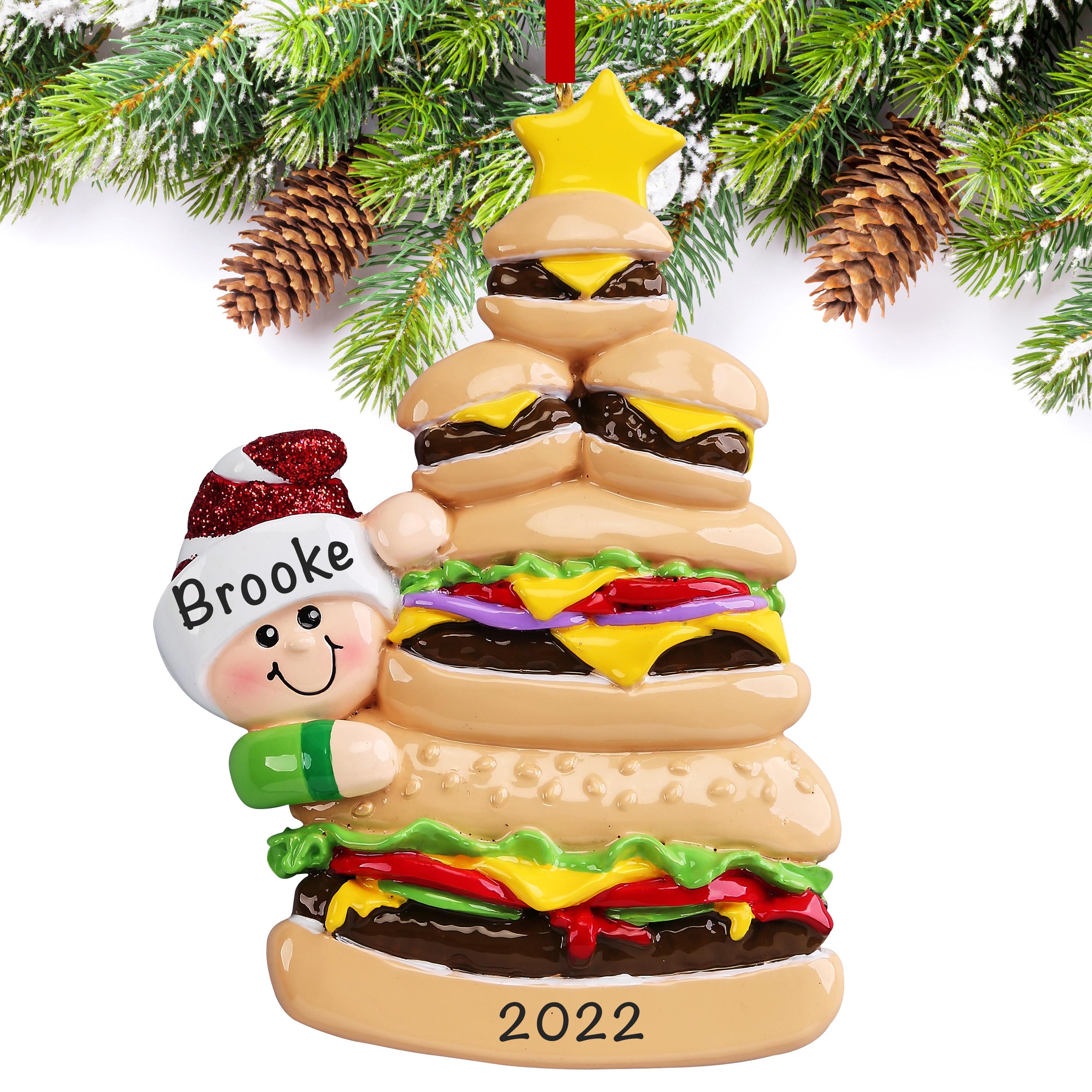 Burger Fast Food Christmas Ornament