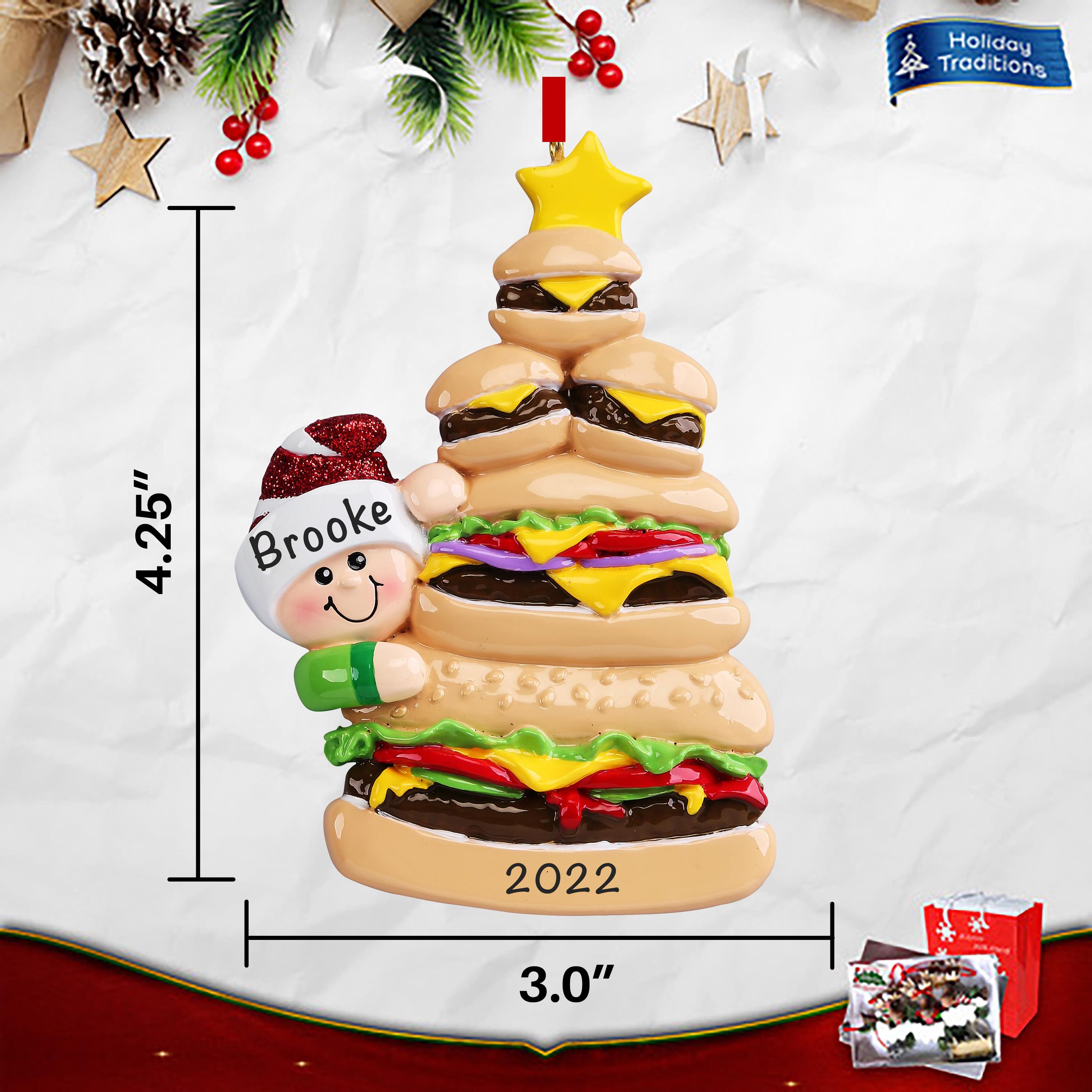 Burger Fast Food Christmas Ornament