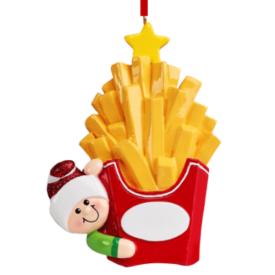 French Fries Lover Personalized Christmas Food Ornament 