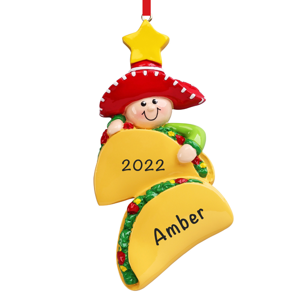 Taco Lover Personalized Food Ornaments