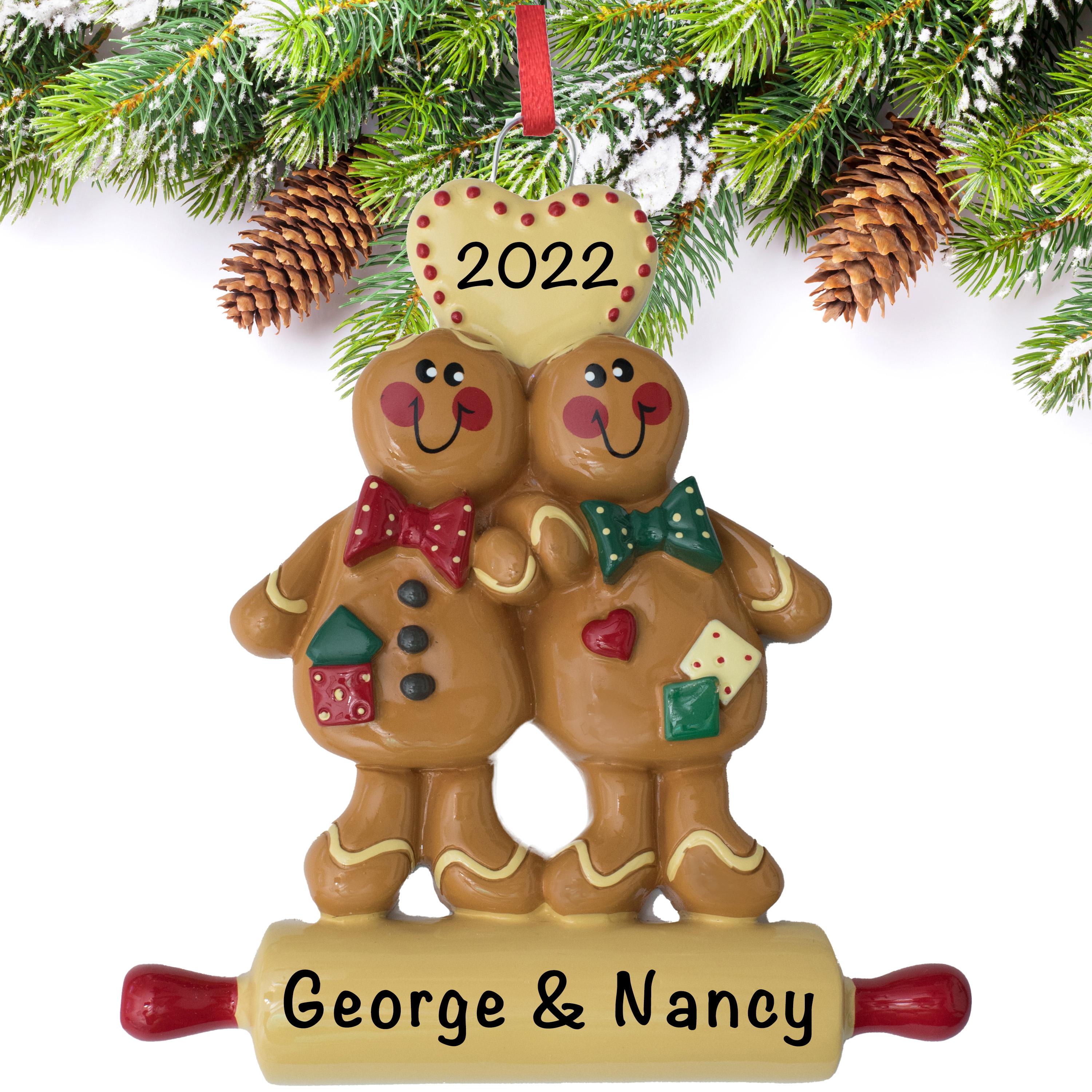 Gingerbread Couple Personalized Christmas Ornament
