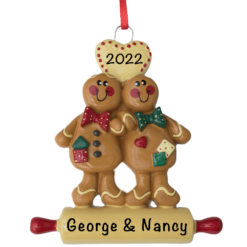 Gingerbread Couple Personalized Christmas Ornament