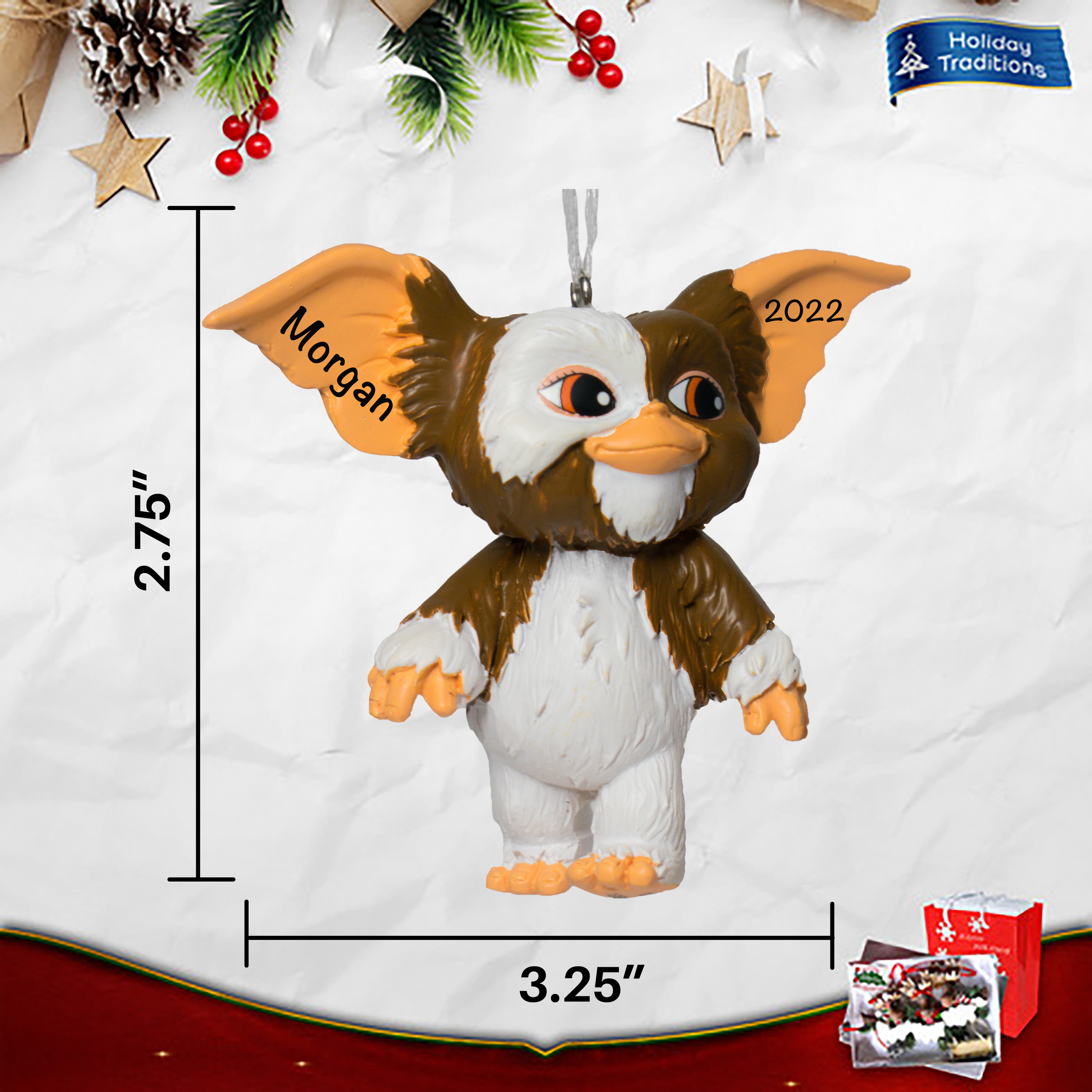 Gremlins Gizmo Personalized Christmas Ornament