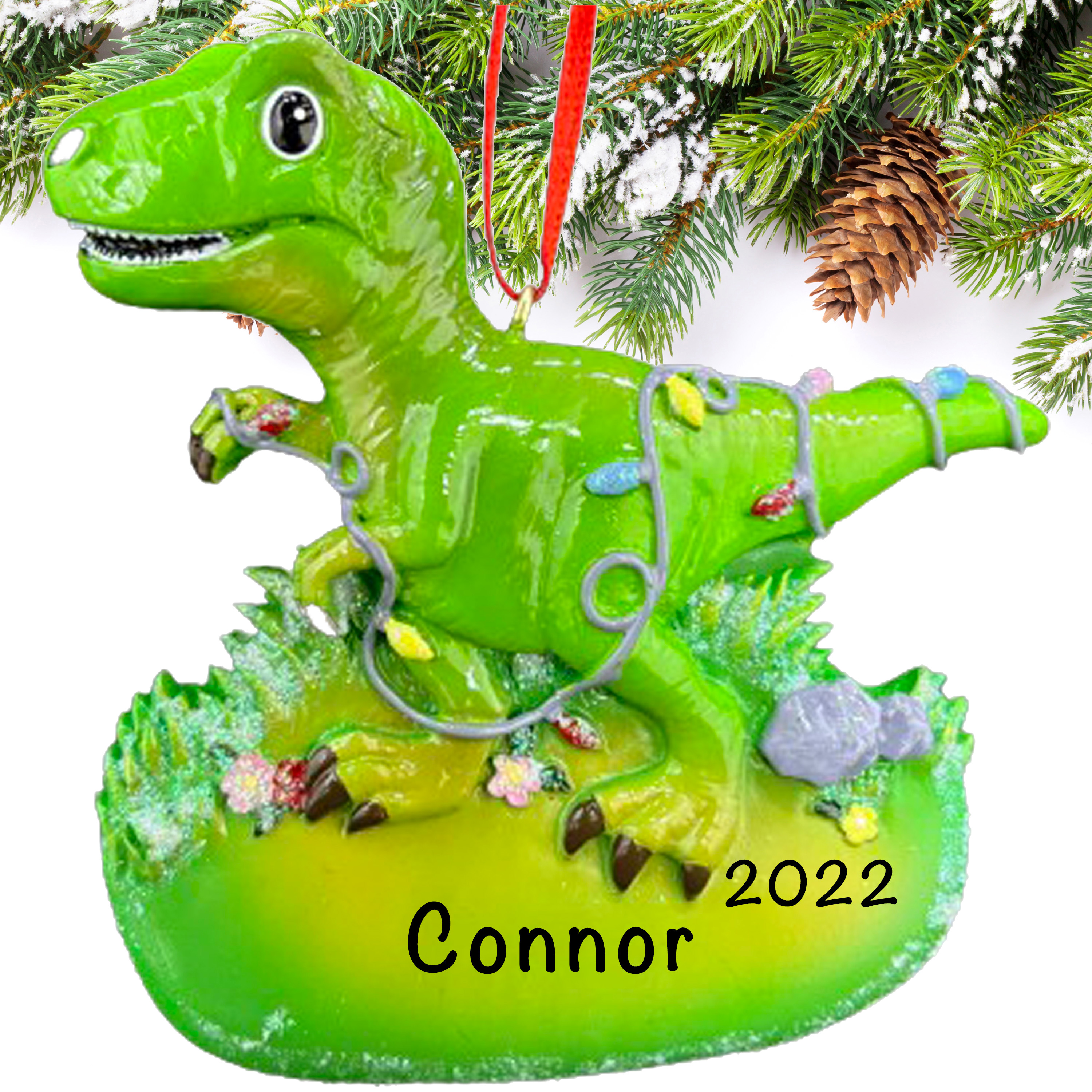 T-Rex Dinosaur Christmas Ornament