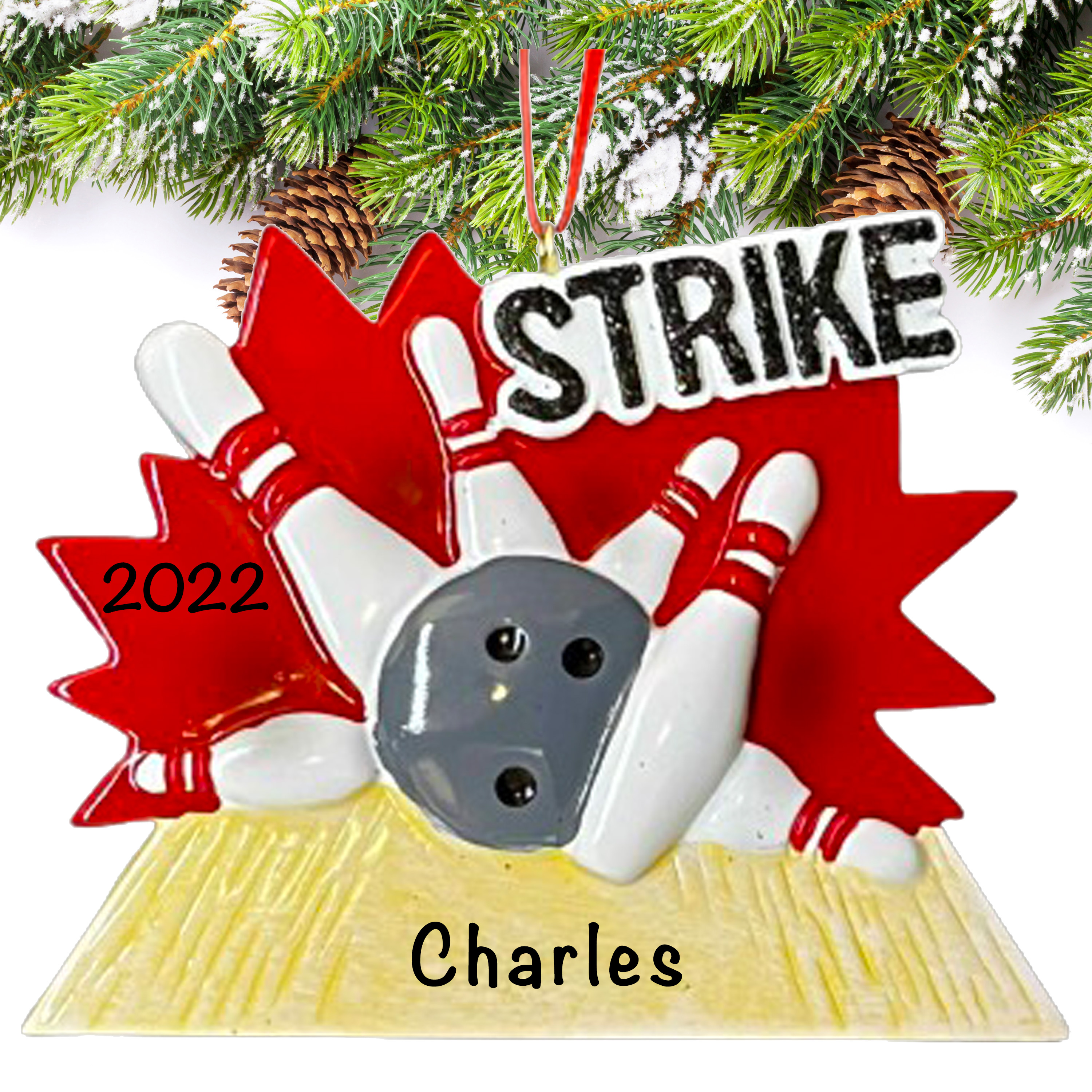 Bowling Christmas Ornament - Bowling League Personalized Ornament