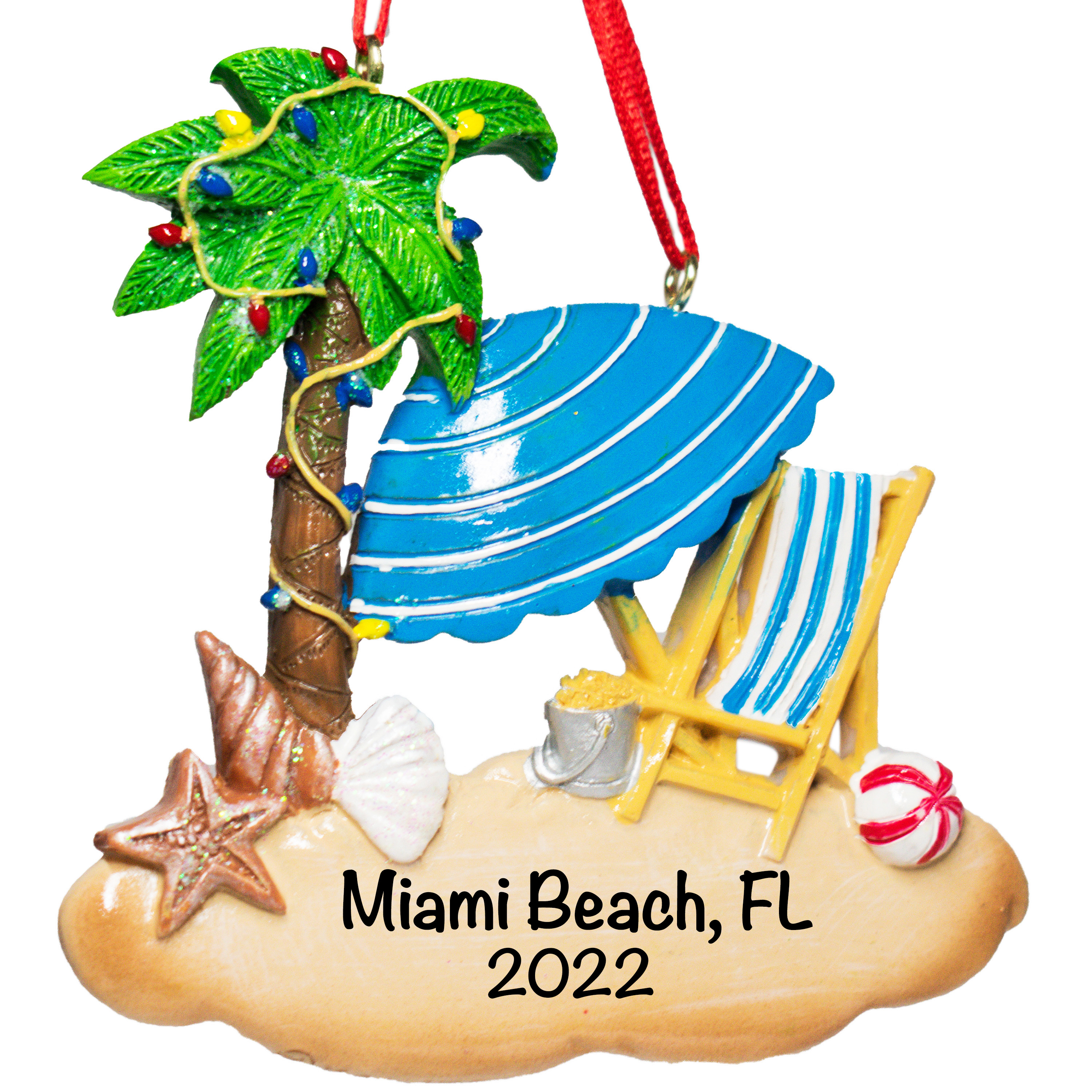 Beach Oasis Vacation Ornament