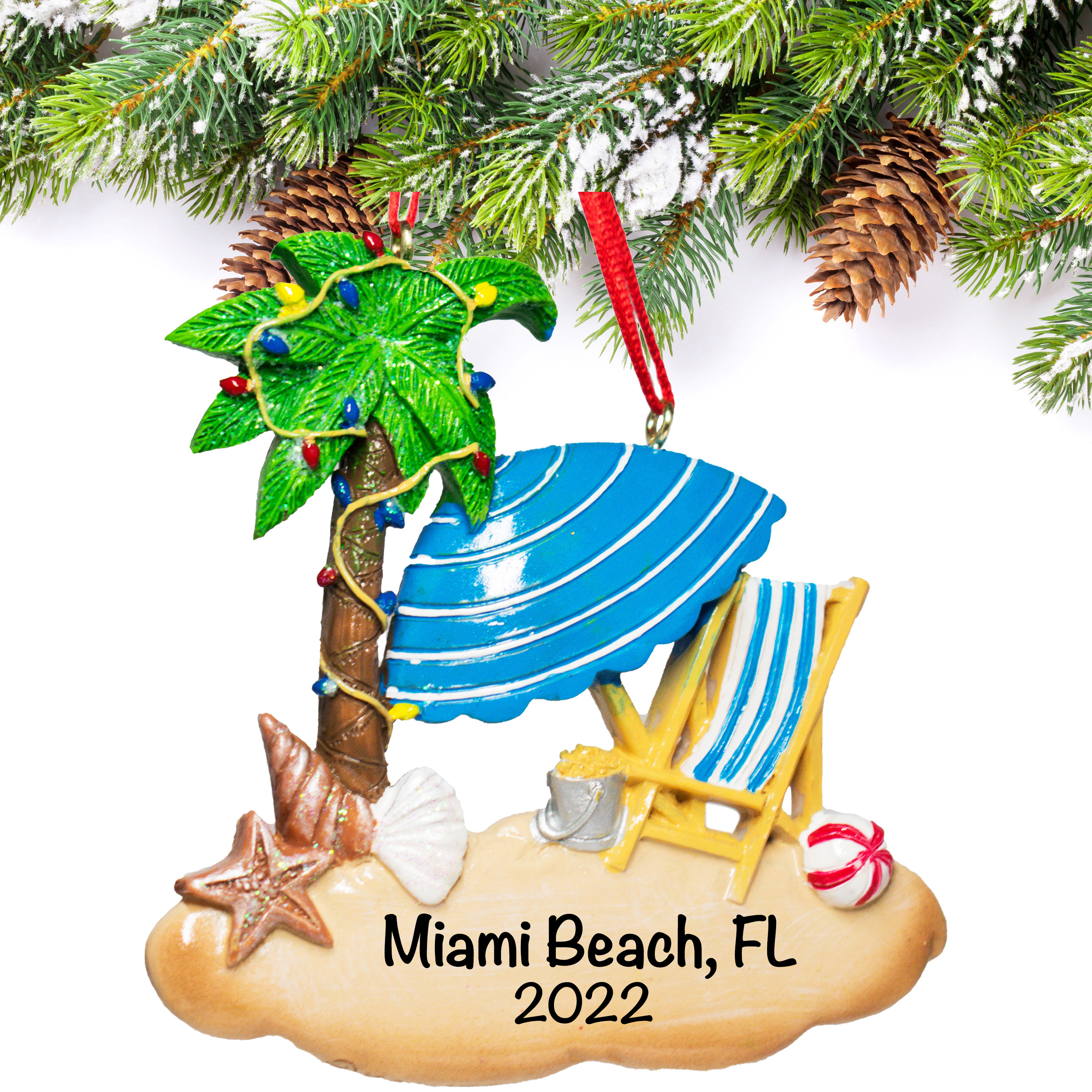 Beach Oasis Vacation Ornament