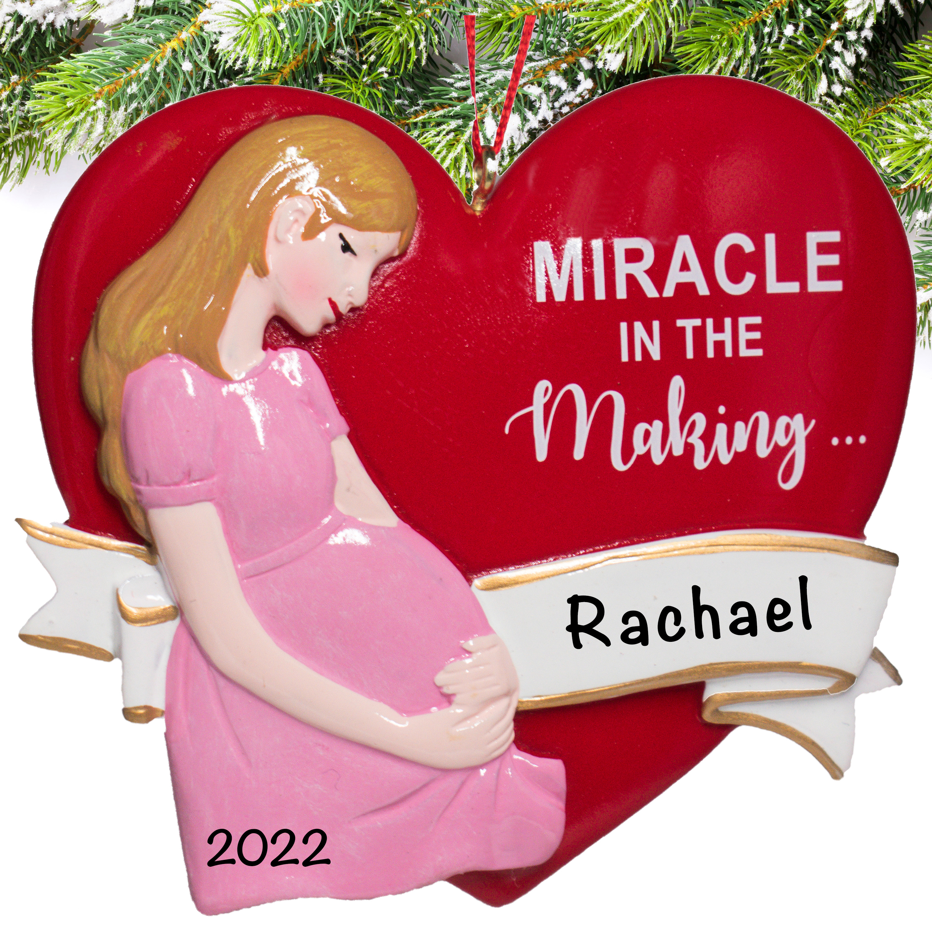 Expecting Mom Personalized Christmas Ornament