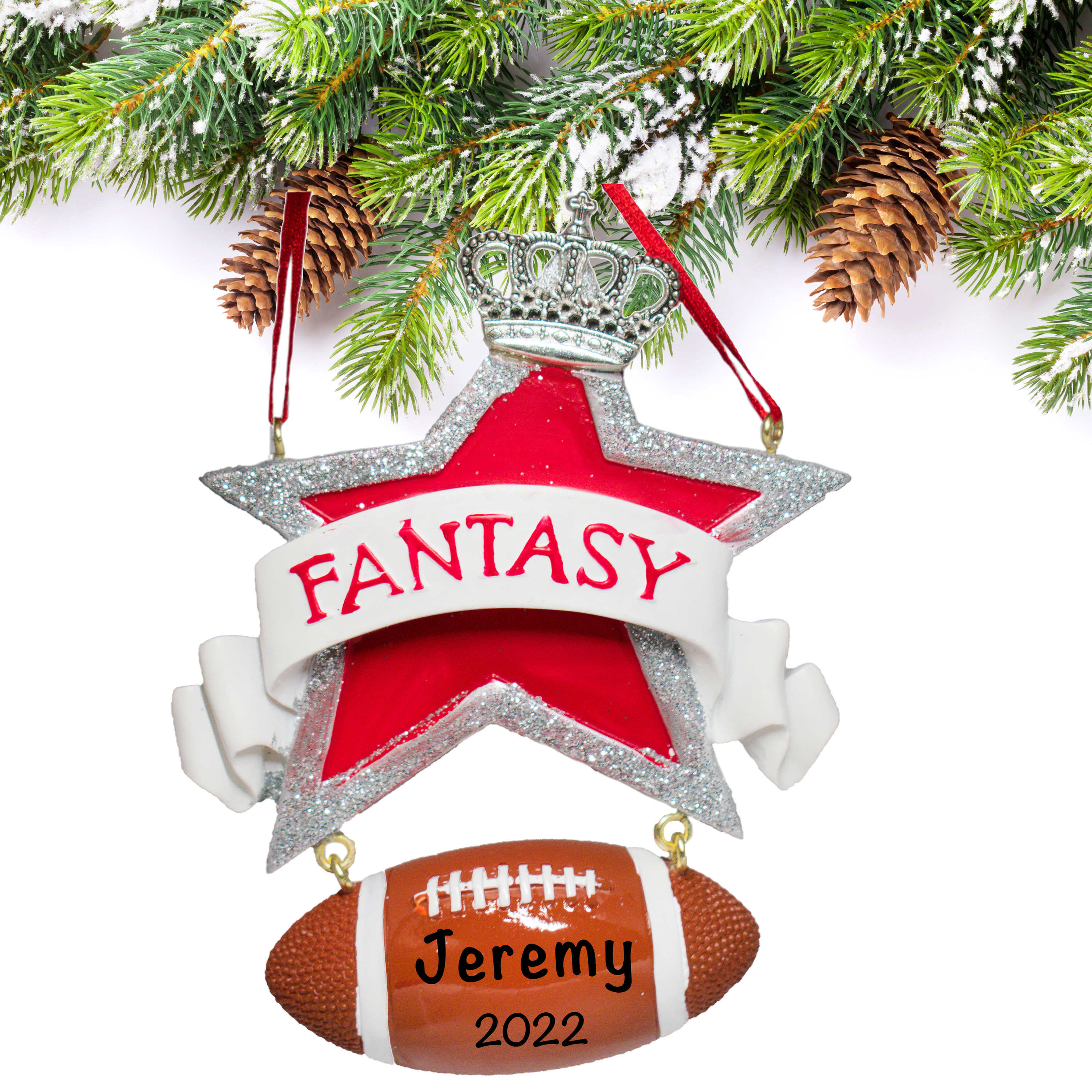 Fantasy Football Personalized Christmas Ornament