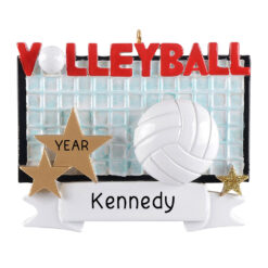 Volleyball Personalized Ornament - Sports Star Boys Girls Kids Gift - Christmas Present Tree Decor - website