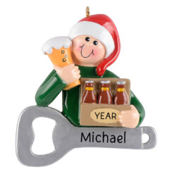 Beer Lover Ornament - Personalized Beer Guy Christmas Ornament - Beer Ornament for Christmas Tree - website