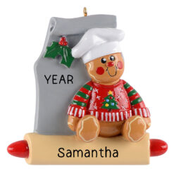Gingerbread Christmas Ornament - Personalized Gingerbread Ornament for Christmas Tree - Gingerbread man baking Ornament - website