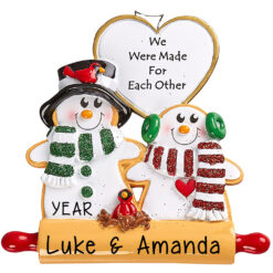Gingerbread Couple Ornament - Personalized Couples 1st Christmas Ornament for Tree - Custom Couples Stocking Stuffer