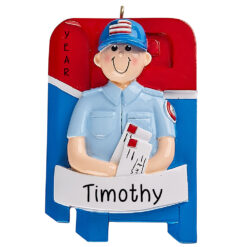 Mail Man Ornament - Personalized Postal Service Christmas Tree Ornament - USPS Gift