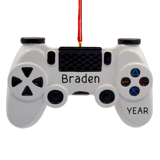 Gaming Remote Controller Personalized Ornament - Christmas Gift for Boys Girls Kids Gamer Teens - Custom Playstation Ornament - Personalized Video Game Ornament for Christmas Tree - PS5 - myornament.com