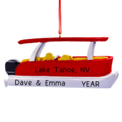 Pontoon Boat Personalized Ornament - Gift for Friends Family Man Woman - Custom Personalized Ornament - Personalized Pontoon Christmas Ornament - Boating Ornament - myornament.com