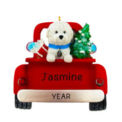 Bishon Frise Ornament - Personalized Bishon Frise Christmas Ornament for Tree - Custom Bishon Frise Dog Gifts