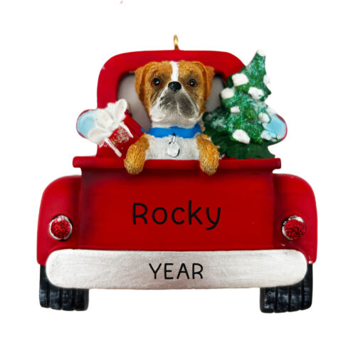 Boxer Personalized Ornament - Personalized Boxer Christmas Ornament for Tree - Custom Boxer Dog Gifts - personalized