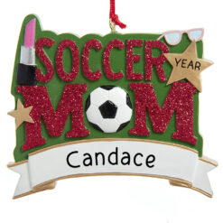 Soccer Mom Personalized Christmas Ornament - Gift for Moms From Kid - Custom Keepsake Ornament - Soccer Mom Ornament - myornamnet.com