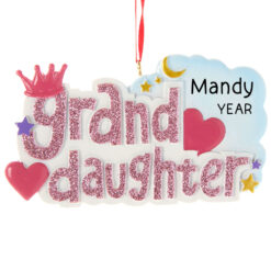 Granddaughter Personalized Christmas Ornaments - Gift for Grand daughter Grandparents Mom Dad - Custom Granddaughter Keepsake Ornament - myornament.com