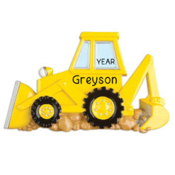 Back Hoe Personalized Christmas Ornament - Personalized