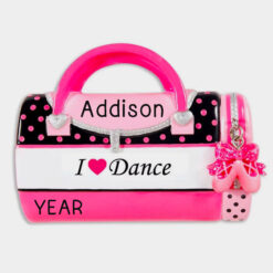 Dance Bag Personalized Ornament - Gift for Girl Dancer - Customized Christmas Tree Decor - Ballet Hip Hop Jazz Dancer - Personalized