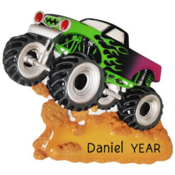 Grave Digger Monster Truck Personalized Ornament - Gift for Boys Girls Monster Truck Lovers - Customized Present Tree Decor - Personalized