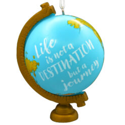 Travel Globe Personalized Christmas Ornament - Custom Keepsake Gift for Travelers World Traveler - blank
