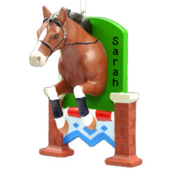 Show Jumping Horse Personalized Christmas Ornament - Custom Keepsake Gift for Horse Lover Man Woman - myornament