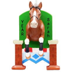 Show Jumping Horse Personalized Christmas Ornament - Custom Keepsake Gift for Horse Lover Man Woman - Website 2