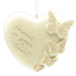 Forever in Your Heart Butterflies Heart Personalized Ornament - Gift for Loved Ones in Loss Memorial - RIP - Rest In Peace - myornament