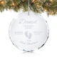 Baby First Christmas Ornament - Footprints and Starts - Newborn Baby Shower Gift - Myornament.com