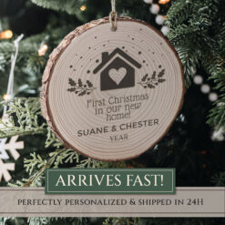 Personalized New Home Ornament For Christmas Tree - First Home Buyer Gift - Holiday Traditions - Myornament